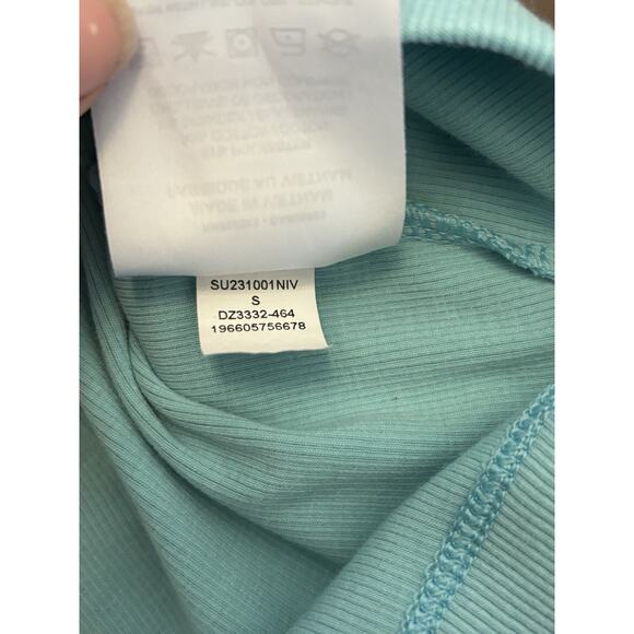 Nike Women's Jordan Cropped‎ Short Sleeve Tight Fit Polo Shirt Blue Small - Picture 5 of 7